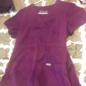 Purple greys anatomy scrub set